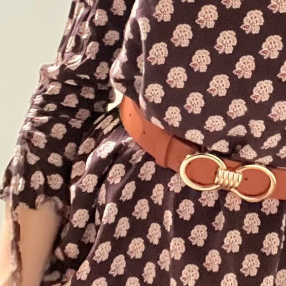 Floral/Polkadot Plum Mini Dress - Picture 5 of 7